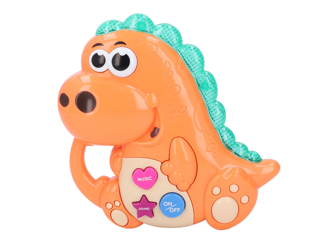 Juguete Piano De Dinosaurio Bebé Con Luces Y Efectos De Sonido, Musical Educativo, Naranja.