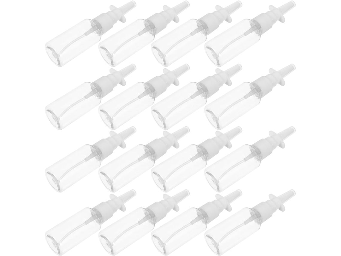 24 Frascos Recarregáveis De 30ml Para Spray Nasal Em Plástico Pe Com Tampa.