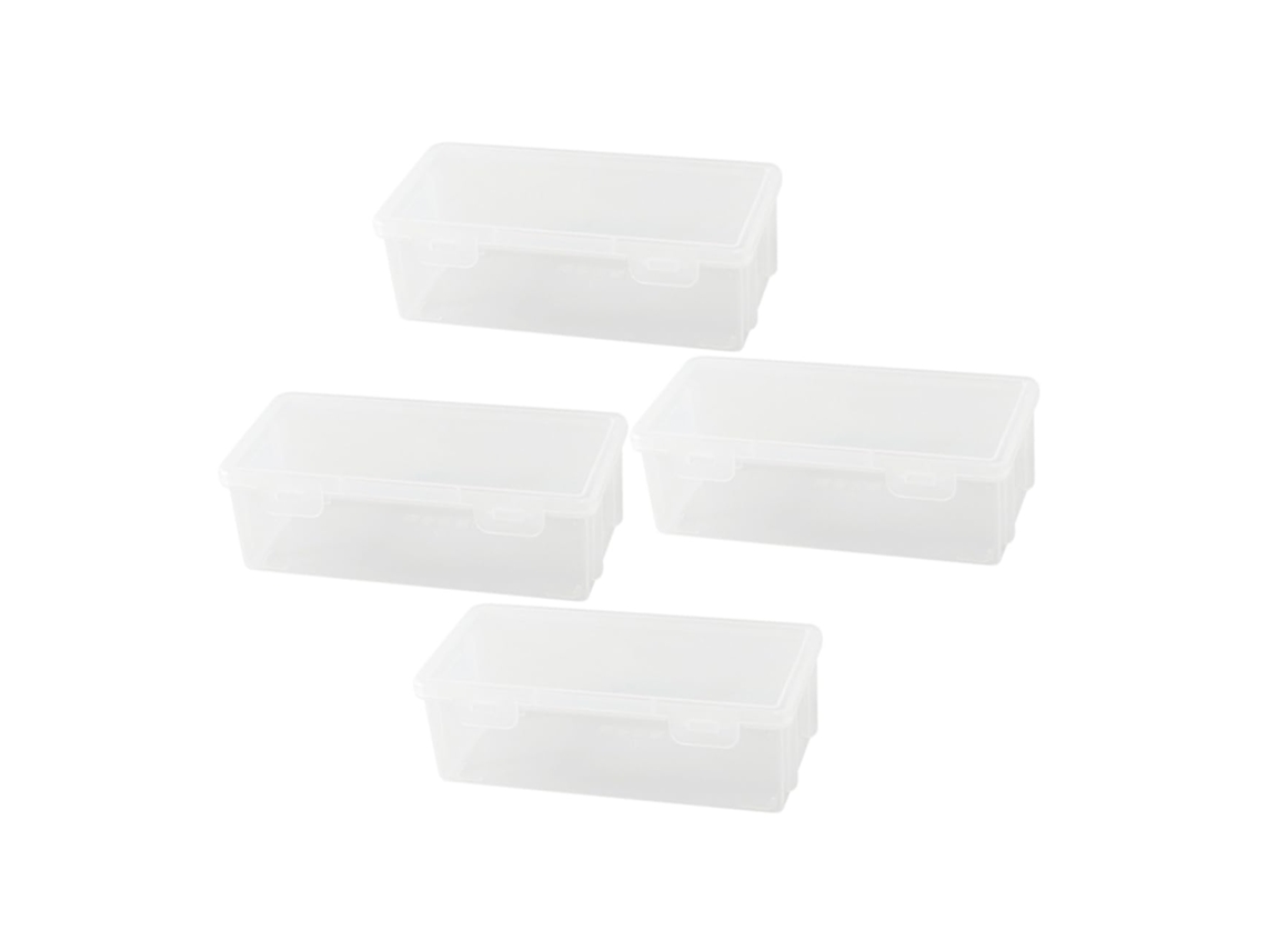 Set De 4 Portaplumas Transparentes De Gran Capacidad. Ligeros Y Resistentes, Ideales Para Estudiantes.