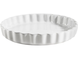 Prato De Tarte De Cerámica, 27 Cm, Branco