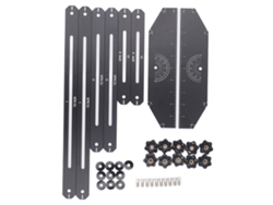 Herramienta De Plantilla Para Peldaños De Escalera De Aluminio Con Calibre Giratorio De 360 Grados Y Longitud Ajustable Para Medir Y Cortar.