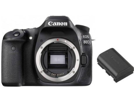 Cámara Reflex CANON EOS 80D + Batería Canon LP-E6N (APS-C)