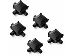 Caja De Empalme De Conectores Impermeables Ip68 De 3 Vías Y 5 Piezas, 0,75-2,5 Mm² O 5-10 Mm, Para Uso En Exteriores.