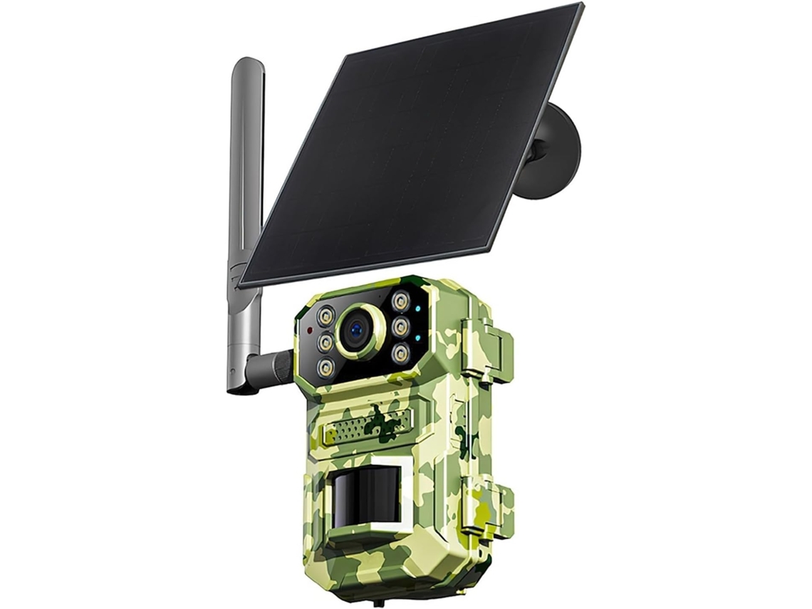 Caméra Faune Sauvage De Chasse Solaire 4mp 4g, Etanche, Vision Nocturne, 20m, Detección De Movimiento
