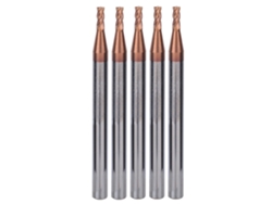 2026velora-5pcs Broca De Fresado Cnc De Acero Tungsteno Con Recubrimiento Nano 4 Hojas Espiral 1mm