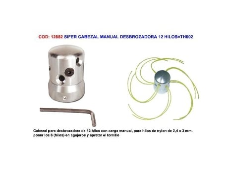 Sifer cabezal metal manual desbrozadora 12 hilos th002(0446)