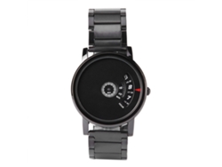 Reloj De Pulsera De Cuarzo Para Hombre, Ideal Para Negocios, Con Correa De Acero Inoxidable Negra.
