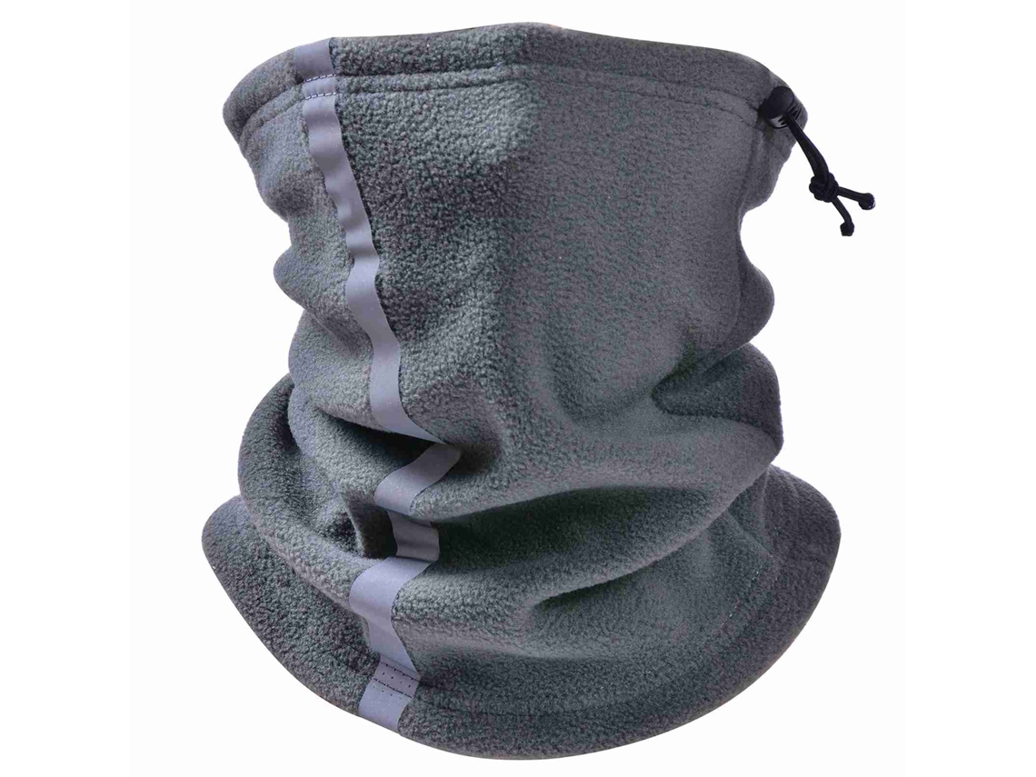Gorro De Cuello Ajustable De Forro Polar Cálido Con Tira Reflectante Para Deportes De Invierno Al Aire Libre: Esquí, Ciclismo Y Running.