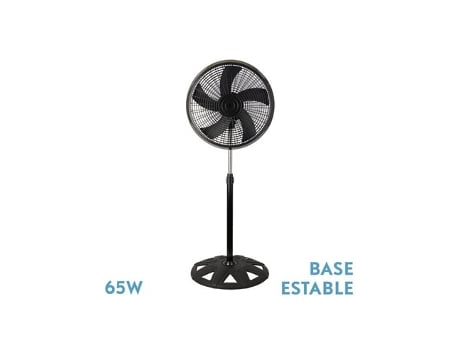 Ventilador de Pie Agudo Negro 65W Oscilante FABRILAMP