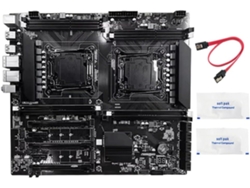 Kit de placa base X99 con dos zócalos LGA2011, 3 puertos Ethernet y 8 ranuras para memoria RAM DDR3. SFUSHOS