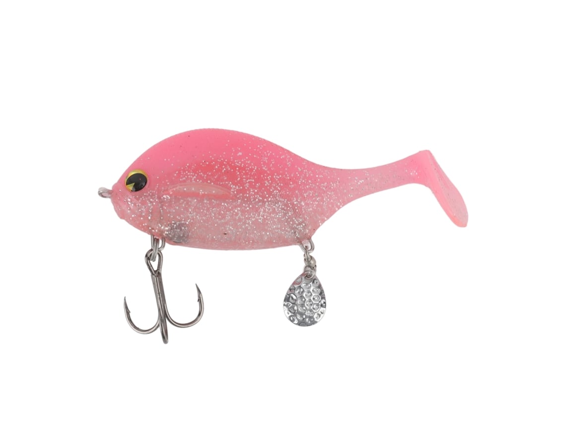 Danu26-lure Soft Bait Pvc Flexible Con Secuoya Movimiento Vívido Para Agua Salada Ríos Color Rosa