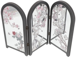 Biombo Plegable Tradicional Chino De 3 Paneles, Espejo Decorativo Feng Shui Para Oficina.