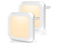 2 Luzes Plug in Led Sensor Dia Noite Dimável P Quarto ZYBLSSBB