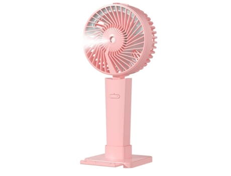 Mini Ventilador Portátil ENZON 4 em 1 Portátil 2000 Mah USB 3 Velocidades Rosa