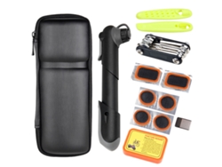 Kit De Reparación De Bicicleta Portátil Con Bomba, Herramientas Multifuncionales Y Parches De Neumático