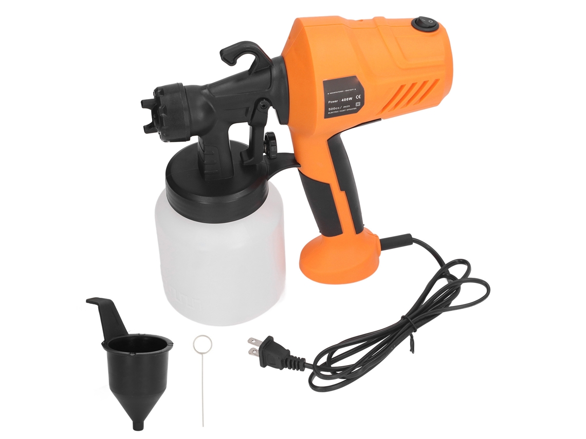 Pistola De Pintura Eléctrica Portátil Con Depósito De 800 Ml, Boquilla De Latón De 2,5 Mm Y Ajuste De Caudal.