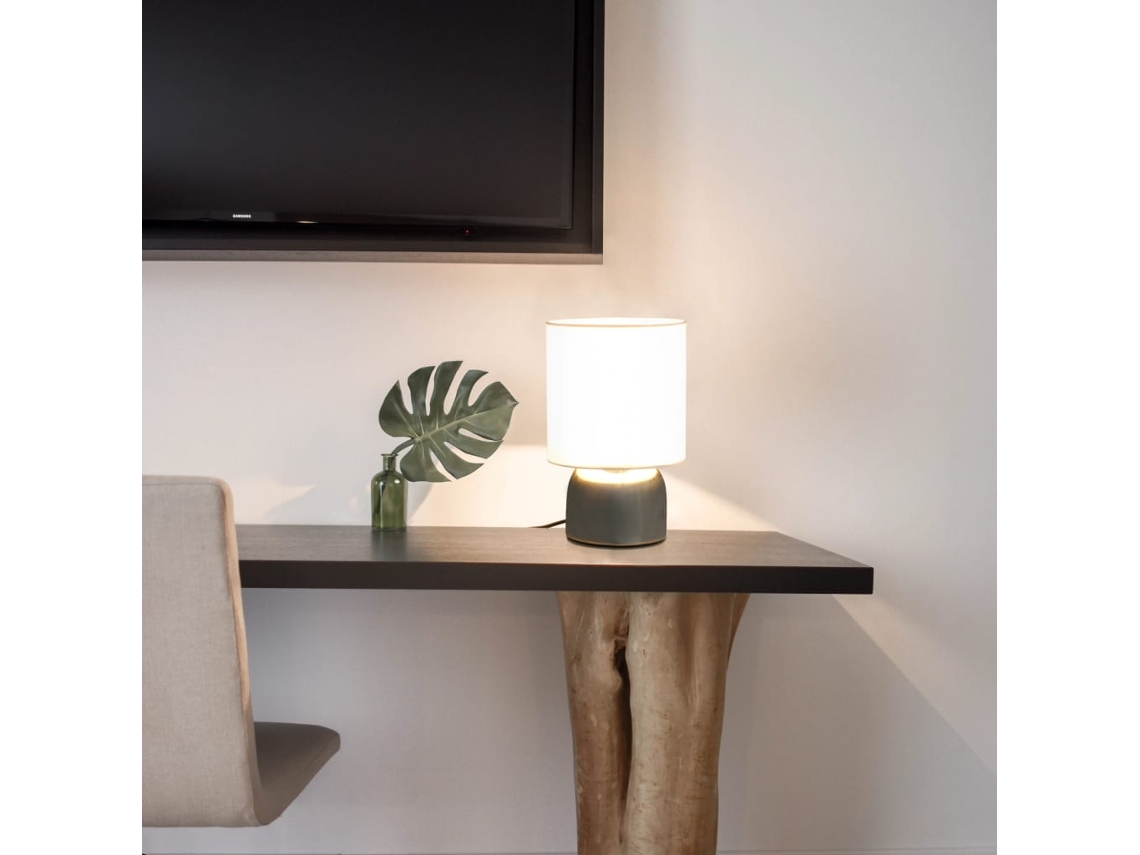 Lámparas de escritorio táctiles (2 unidades), color blanco, E14, DKD, decoración del hogar