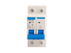 Disjuntor miniatura Veloriskku 2p Dz47-63 com proteção contra fuga de corrente 400 VCA 25 A