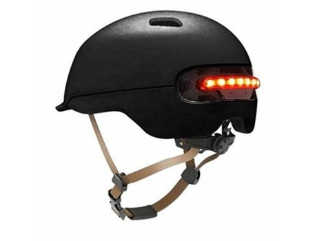 Casco para Patinete Eléctrico Negro Luz LED 60-62 cm