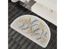 2026-tapete De Baño Redondo Medio Con Patrón Floral Anti-deslizante Absorbente De Agua Alfombra Suave Para Hogar