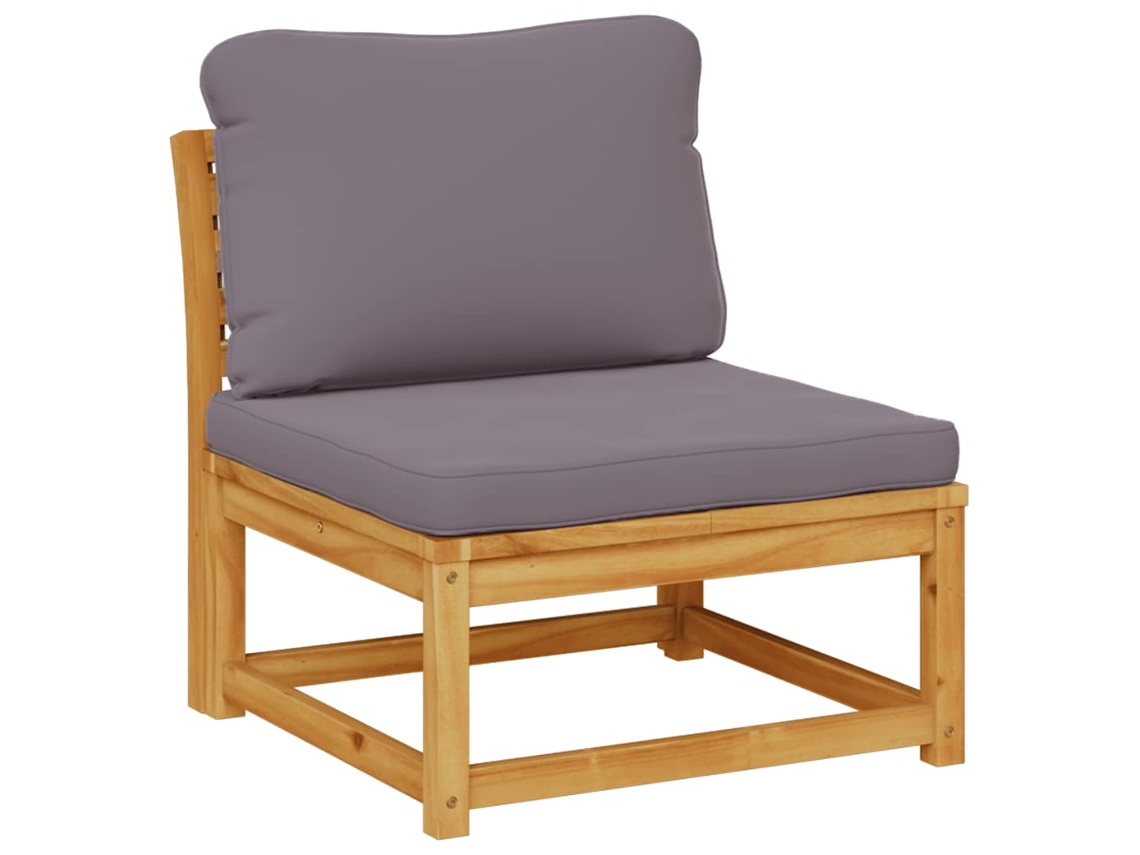 Maison Exclusive - Sofá De Jardín Con Cojines Madera Maciza Acacia