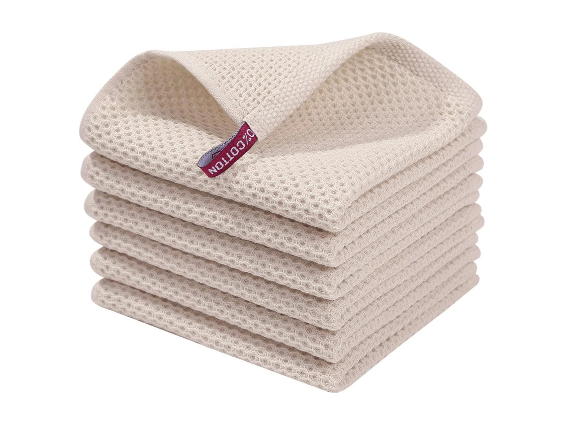 Conjunto de Paños de Cocina QTTVBTNA Paños Súper Absorbentes Secado - 6pcs (18x18x11)