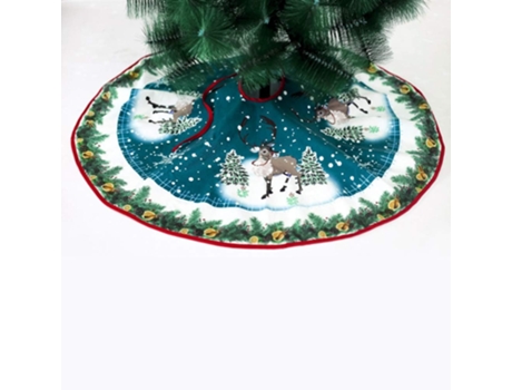 Falda de árbol de Navidad de 90CM, estera redonda para árbol de Navidad, cubierta de soporte de árbol de tela, falda plegable para árbol de Navidad...