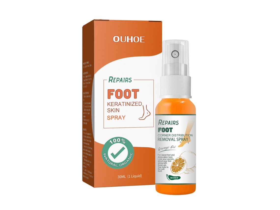 Spray exfoliante para pies: exfoliación profunda y suave.
