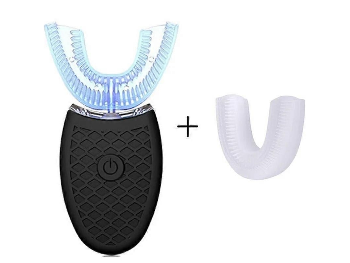 Cepillo de dientes eléctrico sónico para adultos con forma de U, rotación de 360 ​​grados, carga USB y función de limpieza dental. GOKOCO