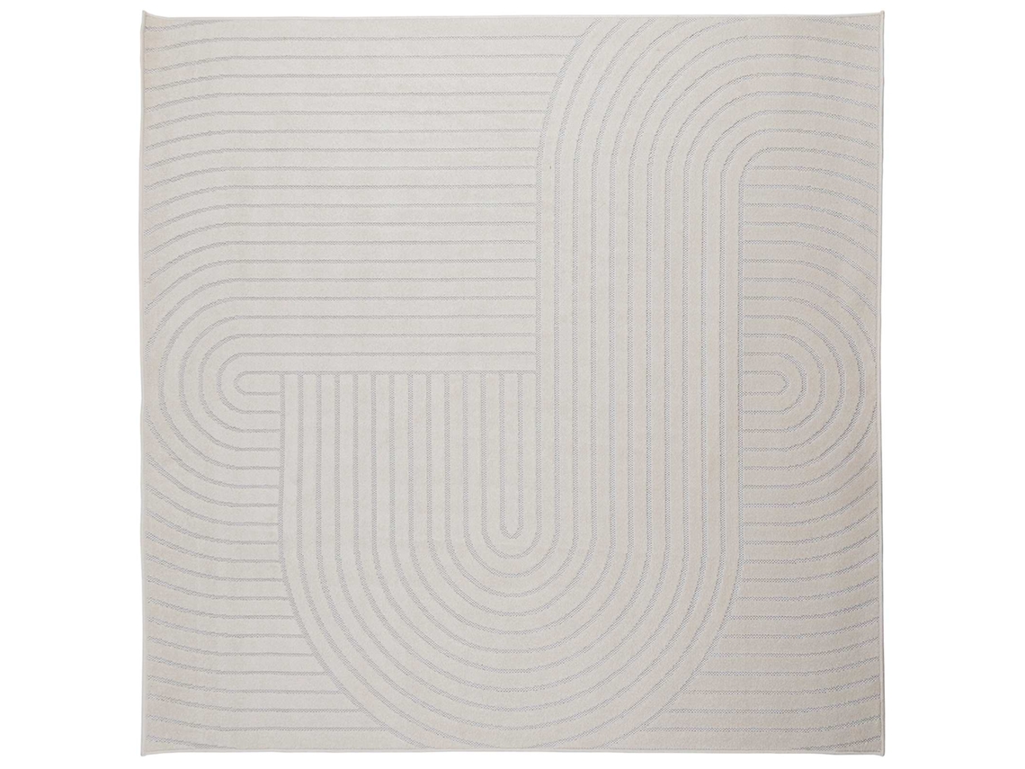 Alfombras De Área Cuadrado Palmeras Crema 240 X 240 Cm