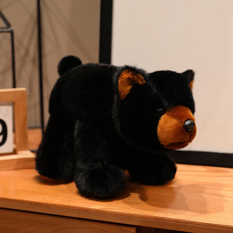 (preto, 28 Cm) Urso De Pelúcia Realista De Desenho Animado Fofo