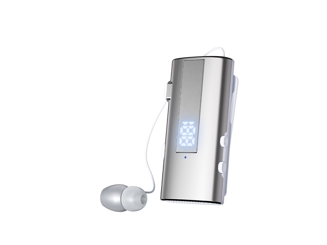 Auriculares Bluetooth De Solapa (plateados), Para Llamadas/música, Alerta Por Vibración, Con Micrófono.