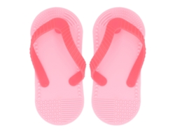 2 Chupetes De Silicona Para La Dentición Del Bebé, Con Forma De Zapatilla, Color Rosa, Alivian La Irritación Bucal.