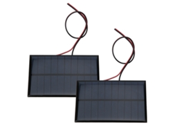 2 Módulos De Mini Paneles Solares De 5 V Y 250 Ma Con Cargador De Batería Y Cable De 30 Cm Para Faroles De Jardín.
