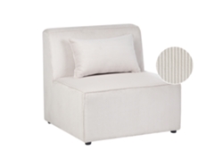 Módulo De Cadeira Beliani Lemvig De Bombazine Creme 83x83x78