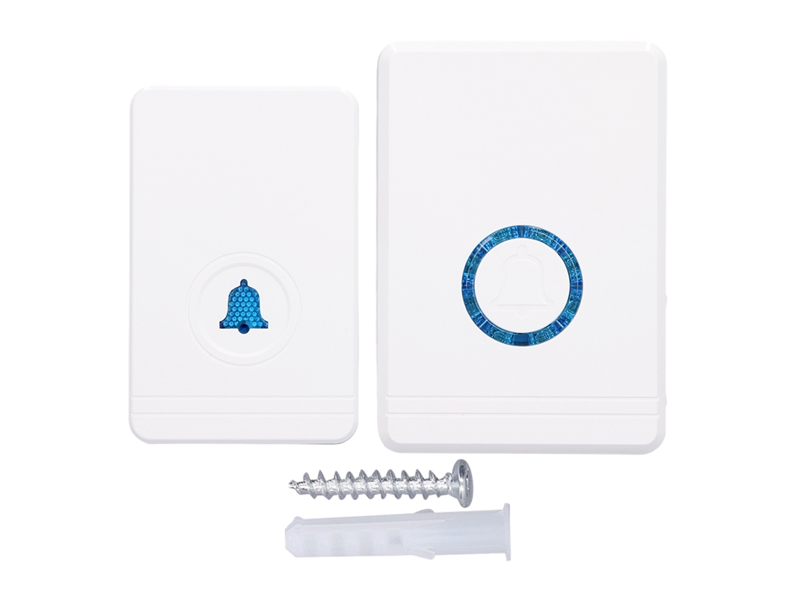 Timbre Inalámbrico Resistente Al Agua Ip66, 5 Niveles De Volumen, 45 Tonos De Llamada, Brillo Ajustable.