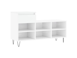 Maison Exclusive - Mueble Zapatero Madera Contrachapada Blanco Brillo 102x36x60 Cm