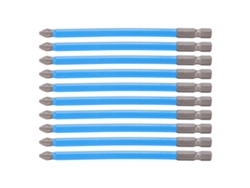 Juego De 10 Puntas De Destornillador Phillips Ph2 De 125 Mm, Antideslizantes, Magnéticas, De Acero S2