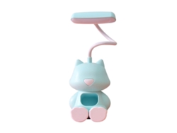 Lámpara de oficina infantil BJ-Cute Cartoony Kawaii con cuello flexible, luz nocturna recargable por USB para niños y niñas, regalo verde