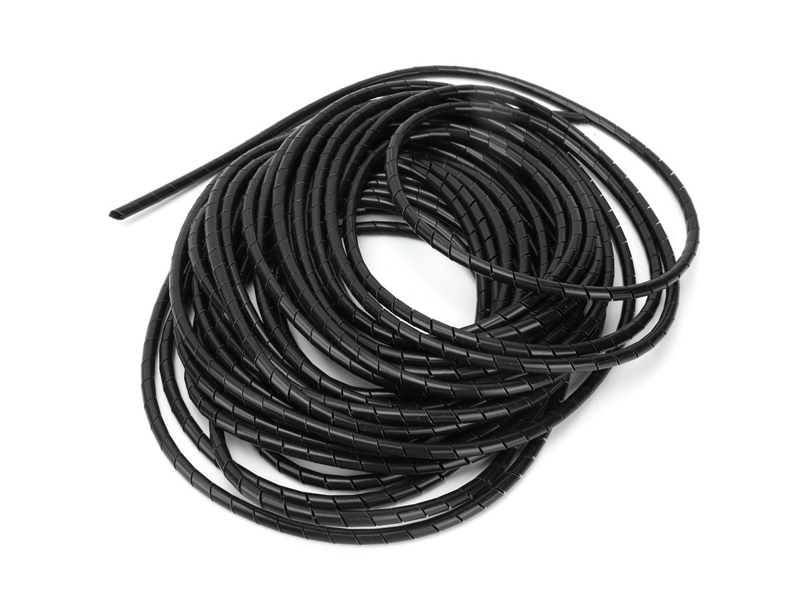 2026-as-organizador De Cables Espiral Flexible Negro Para Sala De Computadoras Cableado Φ18-2.7m