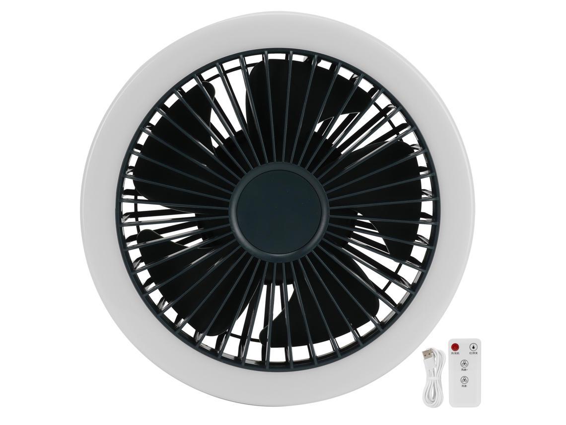 Ventilador Eléctrico Inteligente Con Control Remoto, 3 Velocidades, Usb Portátil, Azul Real.