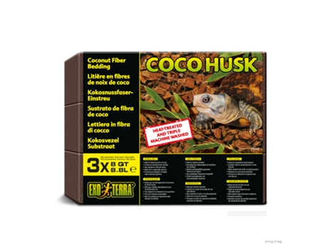 Sustrato para reptiles Coco Husk EXO TERRA, Brick, 3 x 8,8l