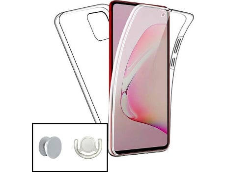 Carcasa + GripHolder + Soporte Blanco Oppo A54 5G PHONECARE 360° Impact Protection Transparente