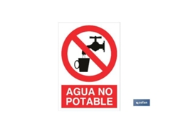 Señal adhesivo 297x210mm. agua no potable