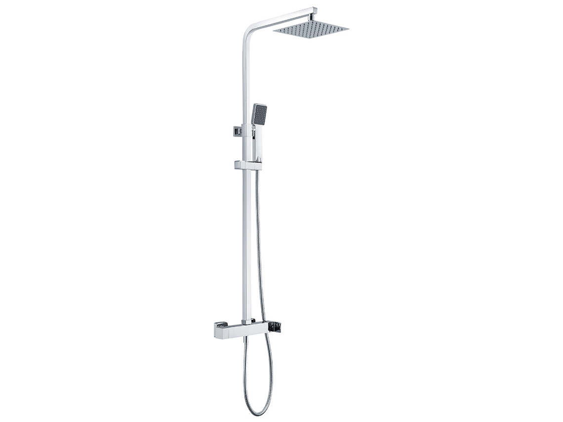 Columna de ducha extensible monomando con rociador cuadrado Color Cromo MICE COLLECTION