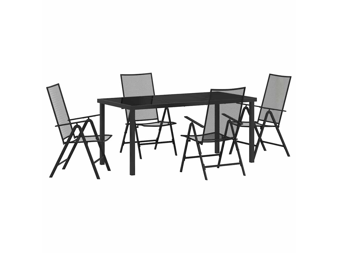 Maison Exclusive - Conjunto De Comedor De Jardín 5 Pcs Antracita