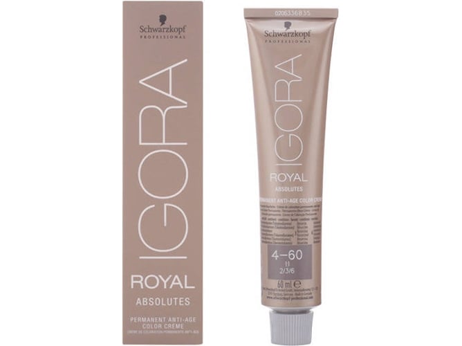 Tinte de Cabello SCHWARZKOPF Igora Royal Absolutes Anti-Edad Color Crema 4-60 (60 ml)