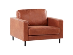 Sillón BELIANI Savalen de Piel sintética Marrón 117x91x87