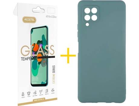 Kit Funda + Protector de Pantalla Samsung A12 5G ACCETEL 3747 Verde