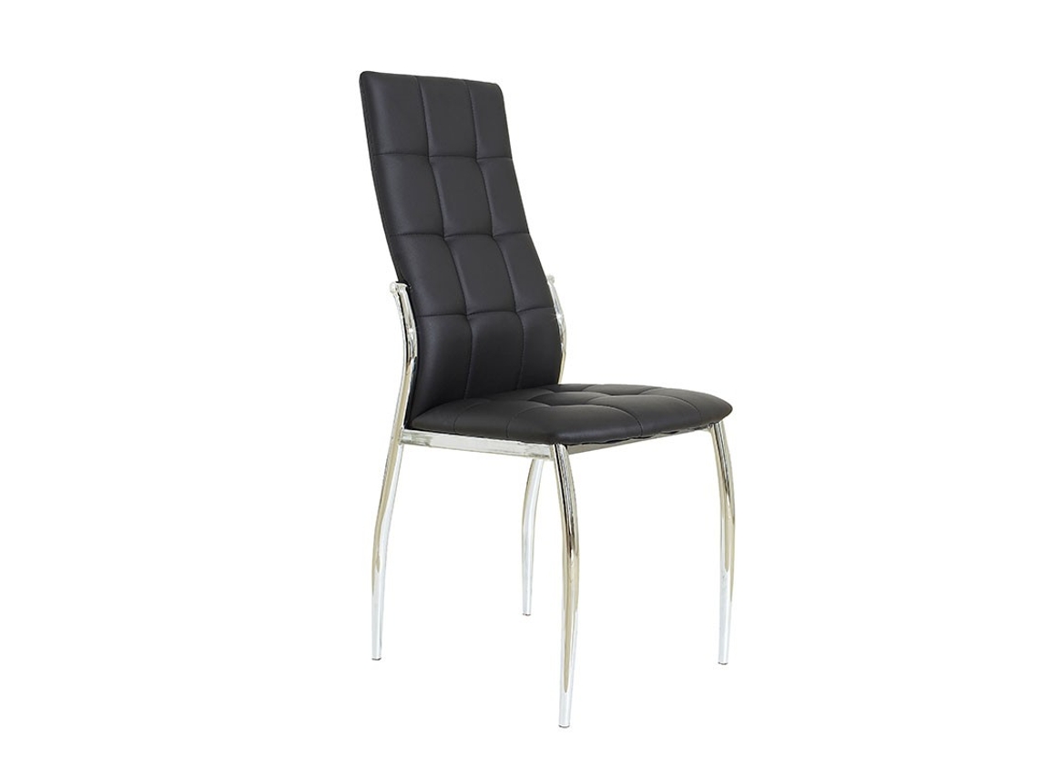 Conjunto de 2 Cadeiras de Jantar Ecopele Cami MOMMA HOME (Preto - Polipele -46x54x101 cm)